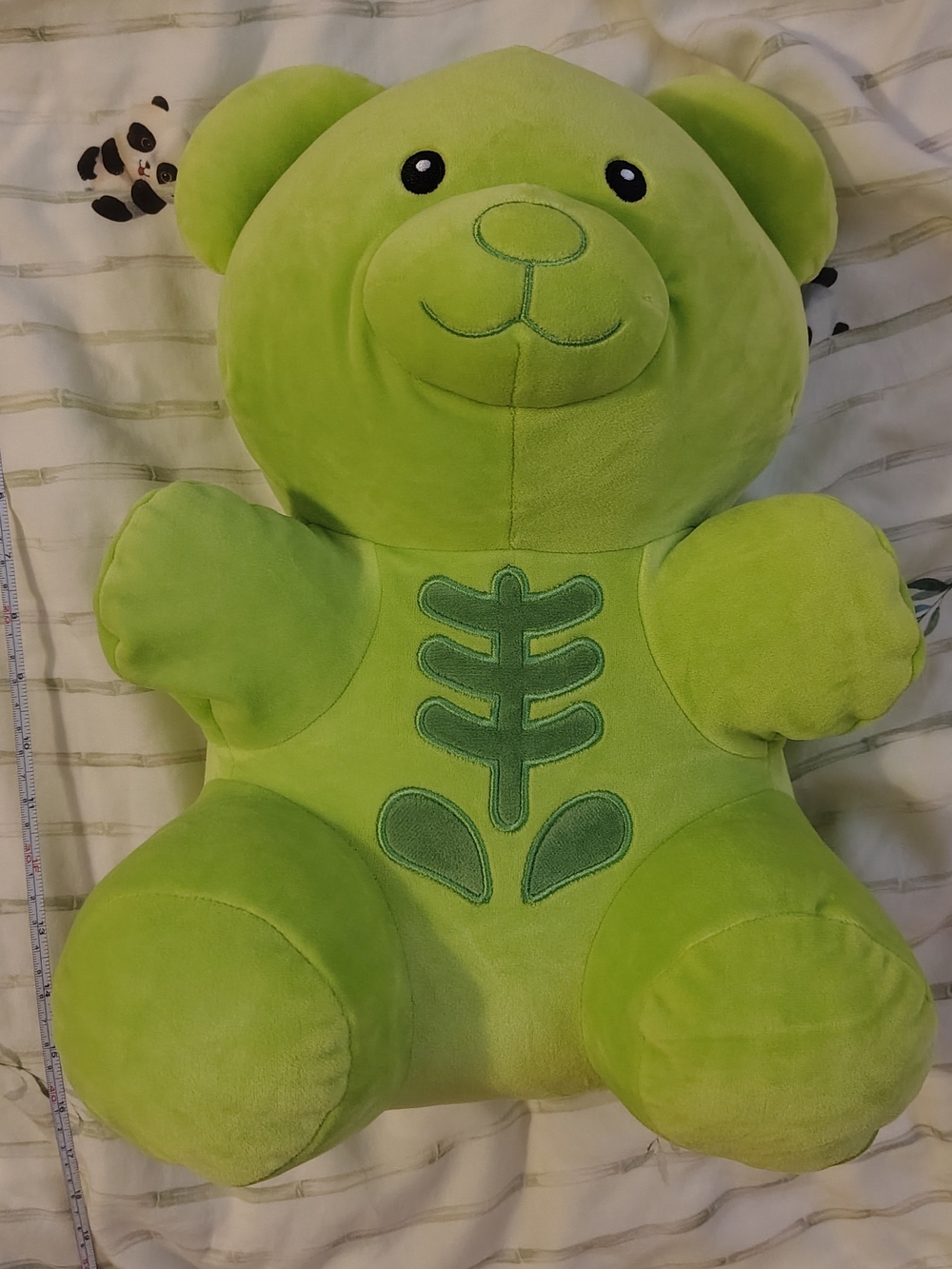Way to Celebrate Green Skeleton Gummy Bear Plush 16in Halloween Decor